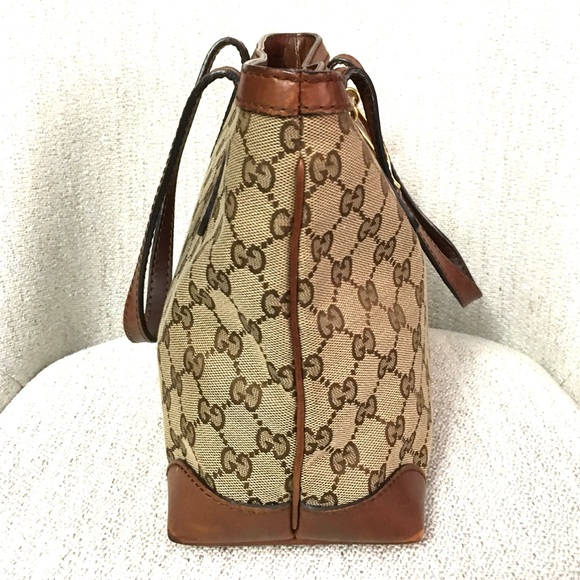 Gucci authentic brown monogram canvas tote bag - Picture 10 of 15